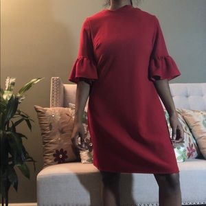 Red boohoo dress